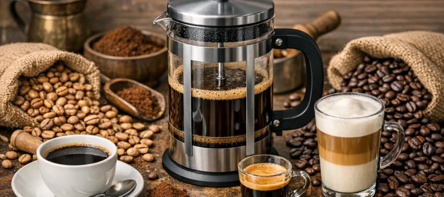 Kaffeepresse Anleitung fuer verschiedene Kaffeesorten: Von Arabica bis Robusta