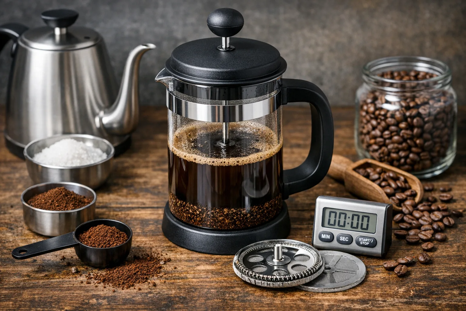 Kaffeepresse richtig bedienen: Die Schritt-fuer-Schritt-Anleitung fuer perfekten Kaffeegenuss