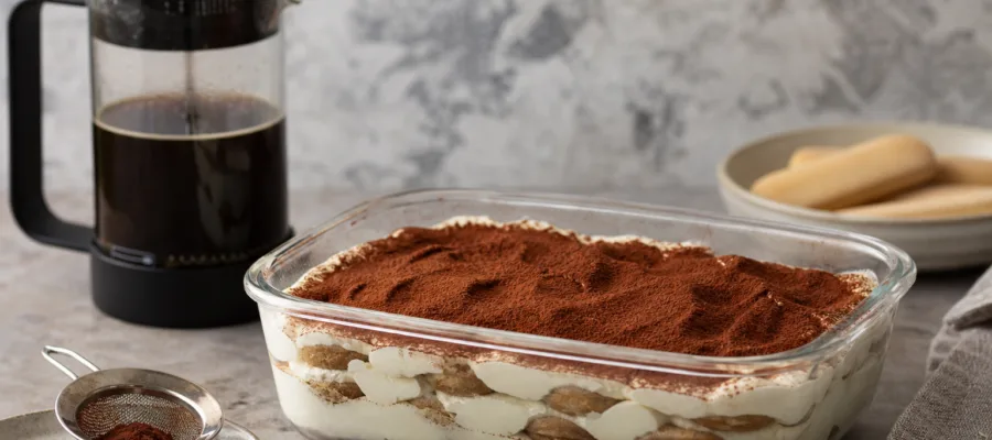 Tiramisu mit Cold Brew aus der Kaffeepresse